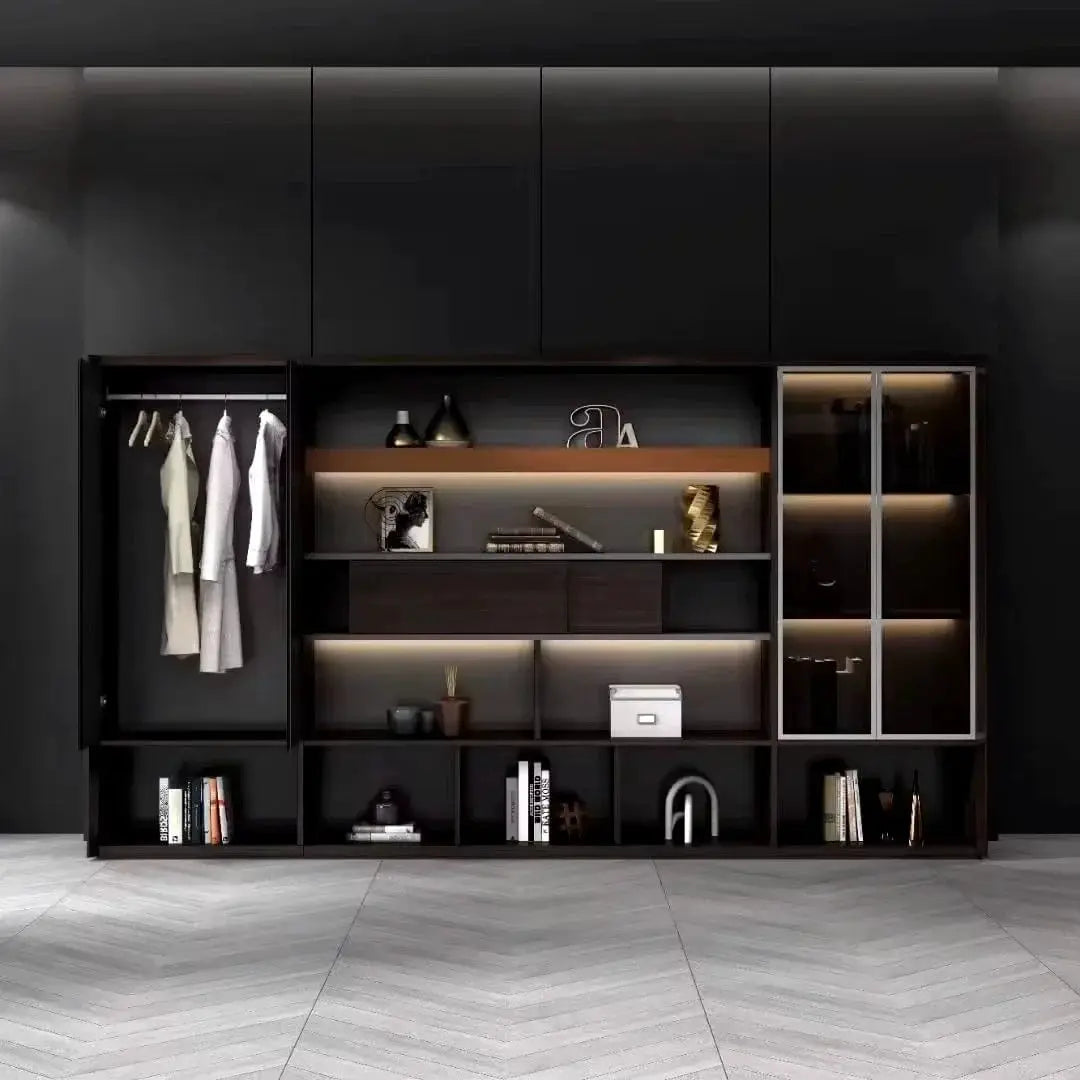 Fulton · Office Shelves w/ Integrated Lighting & Closet Storage by Arc Grove
