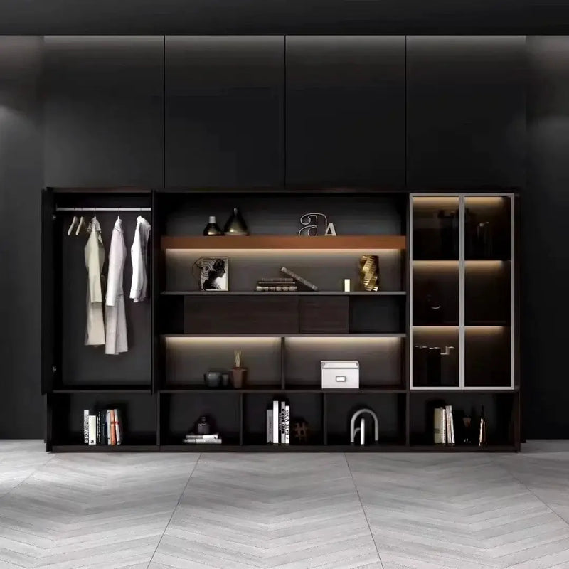 Fulton · Office Shelves w/ Integrated Lighting & Closet Storage by Arc Grove