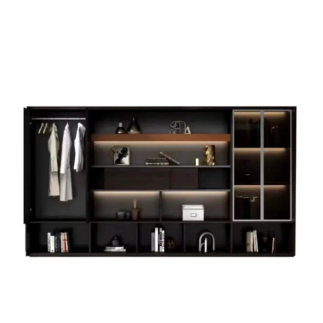 Fulton · Office Shelves w/ Integrated Lighting & Closet Storage by Arc Grove