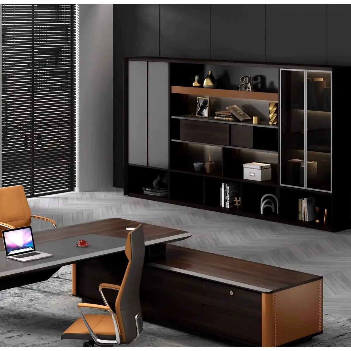 Fulton · Office Shelves w/ Integrated Lighting & Closet Storage by Arc Grove