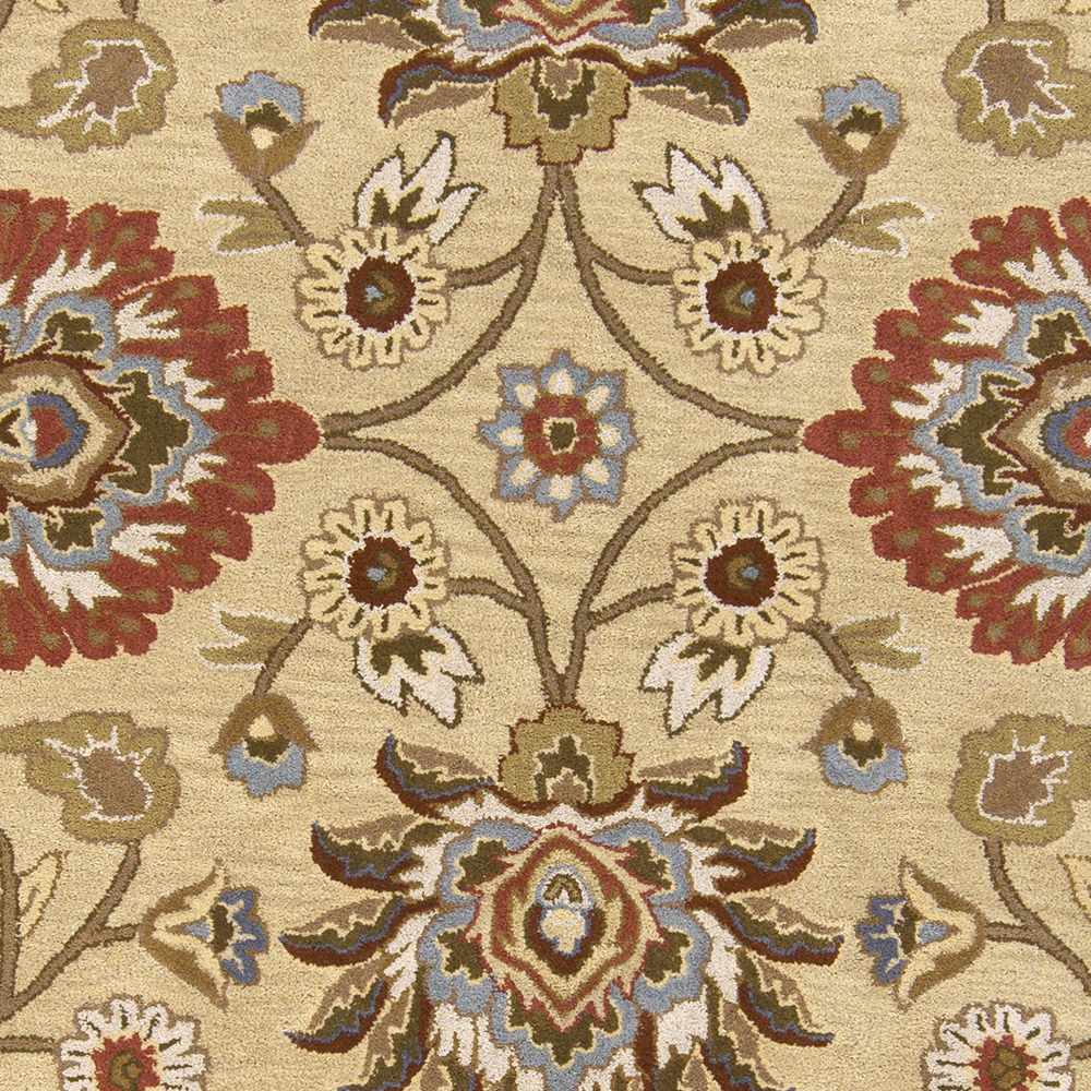 Caesar 1116 Hand Tufted Beige & Rust Wool Rug by Boutique Rugs