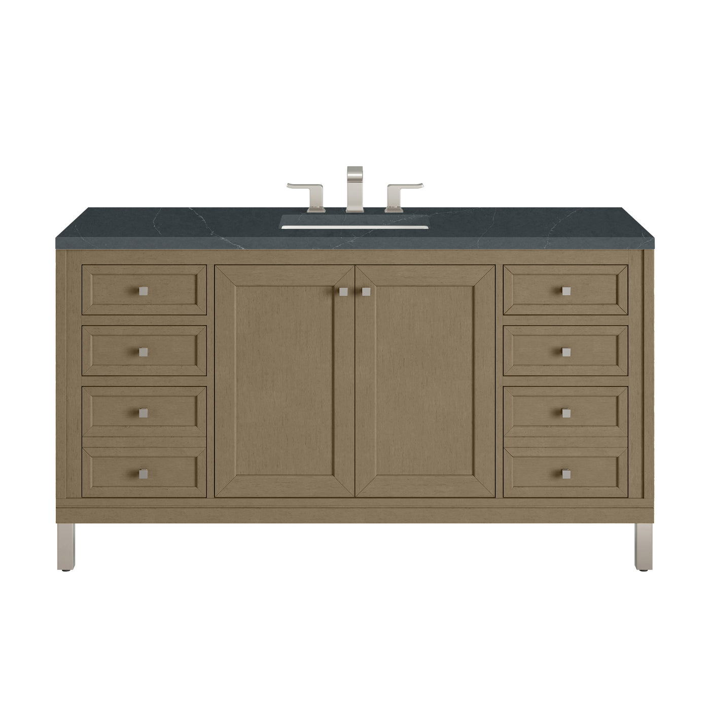 James Martin Chicago 60" Single Bathroom Vanity, Walnut Whisper by James Martin