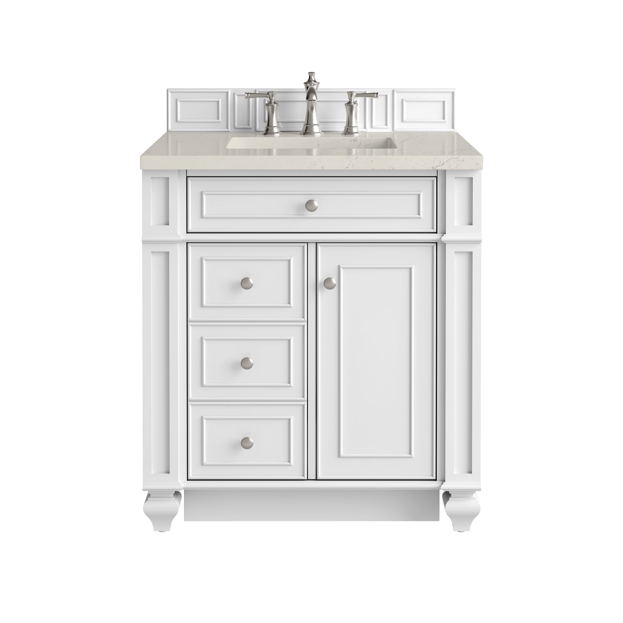 James Martin Bristol 30" Single Bathroom Vanity, Bright White by James Martin