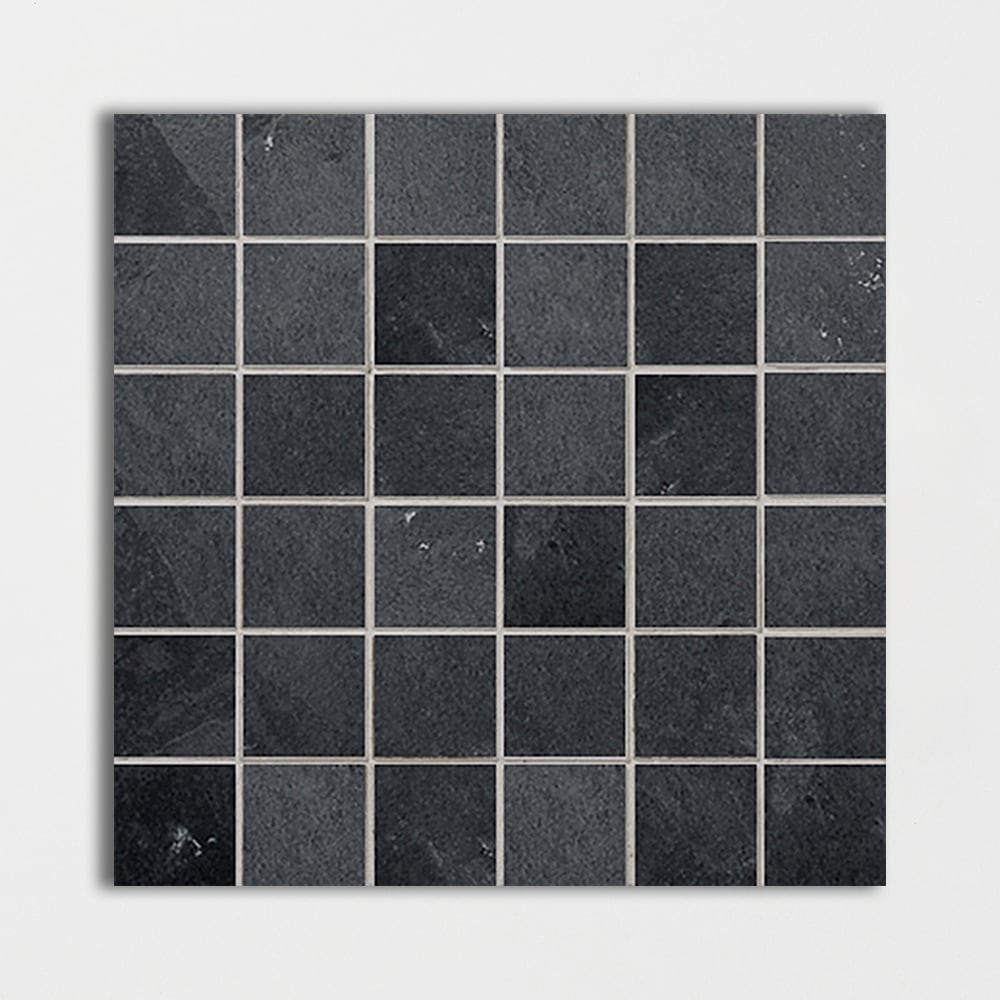 Ember Ash Textured 2x2 Slate Mosaics 12x12