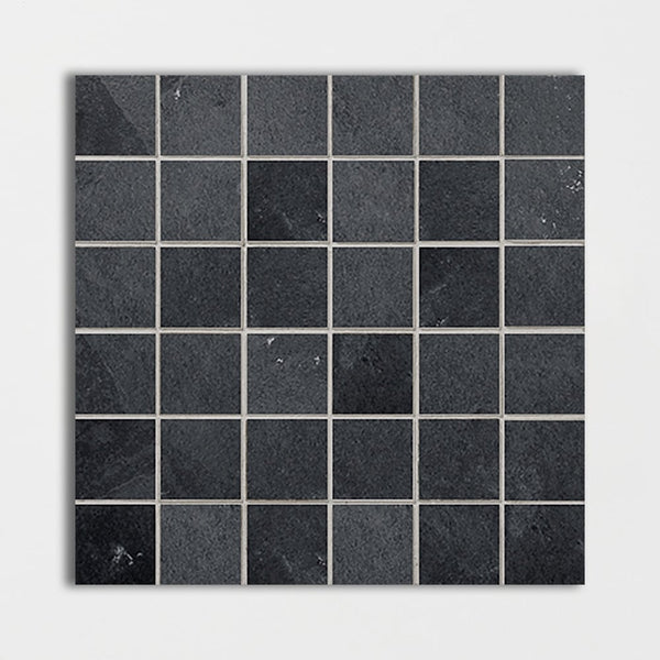 Ember Ash Textured 2x2 Slate Mosaics 12x12