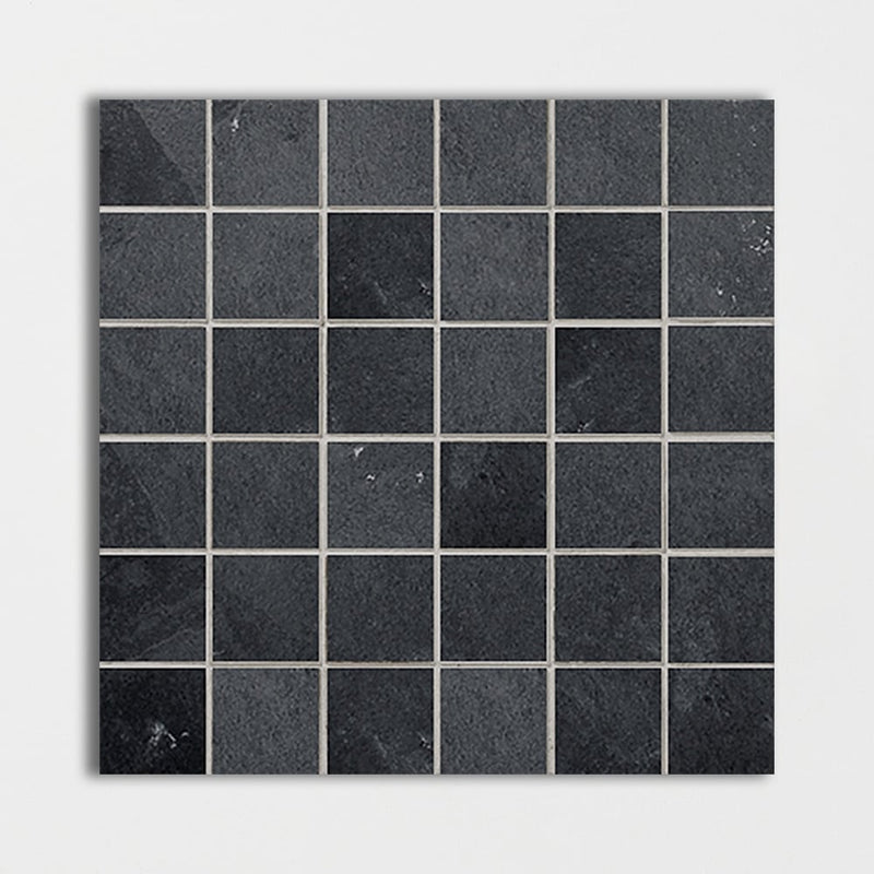 Ember Ash Textured 2x2 Slate Mosaics 12x12