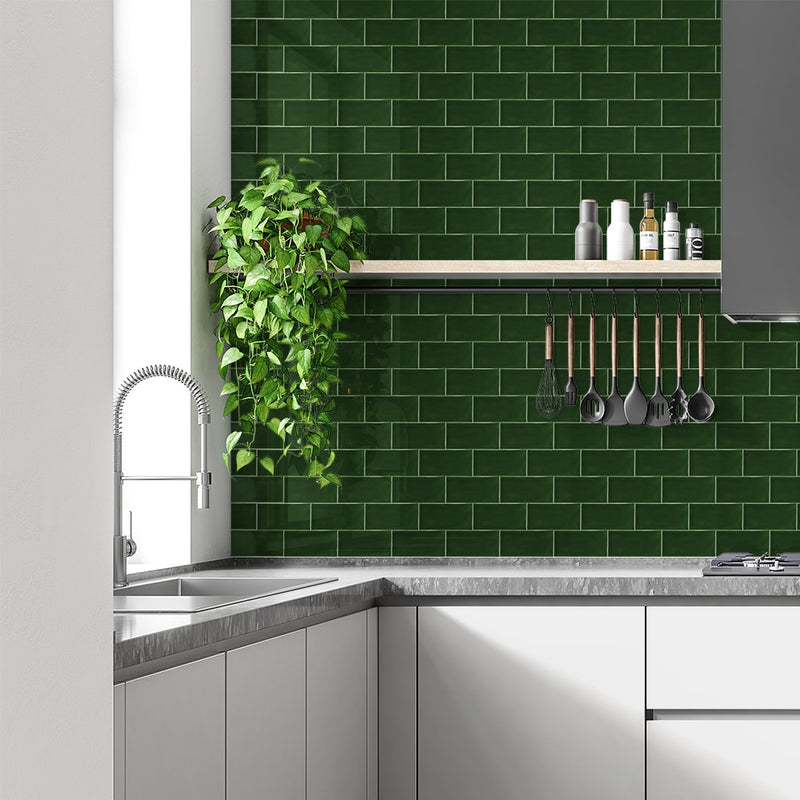 Forest Glossy Subway Ceramic Tiles 3x6 Ceramic Glossy 6x6 Tiles — 2