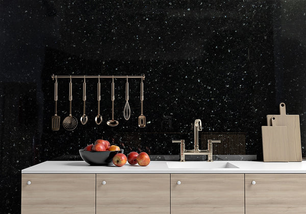 Emerald Pearl Polished Granite Slab Random room scene 2