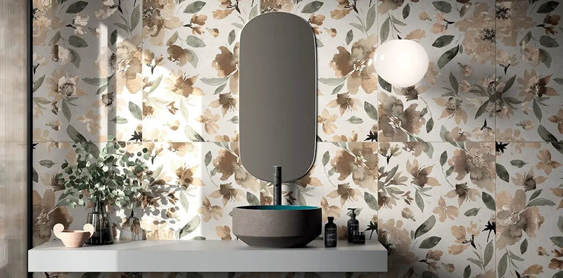 Deco Xl Red Lily Look Porcelain Tiles 24x48 by landmarkceramics