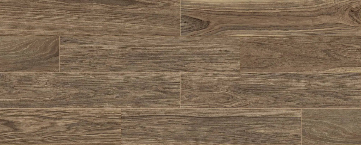 Emotion Happy Walnut Wood Look Porcelain Tiles 8x40 by landmarkceramics