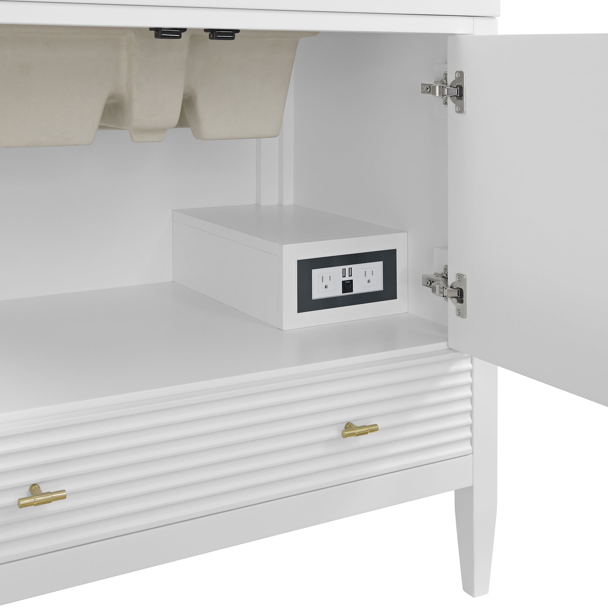 James Martin Myrrin 36" Single Bathroom Vanity, Bright White by James Martin