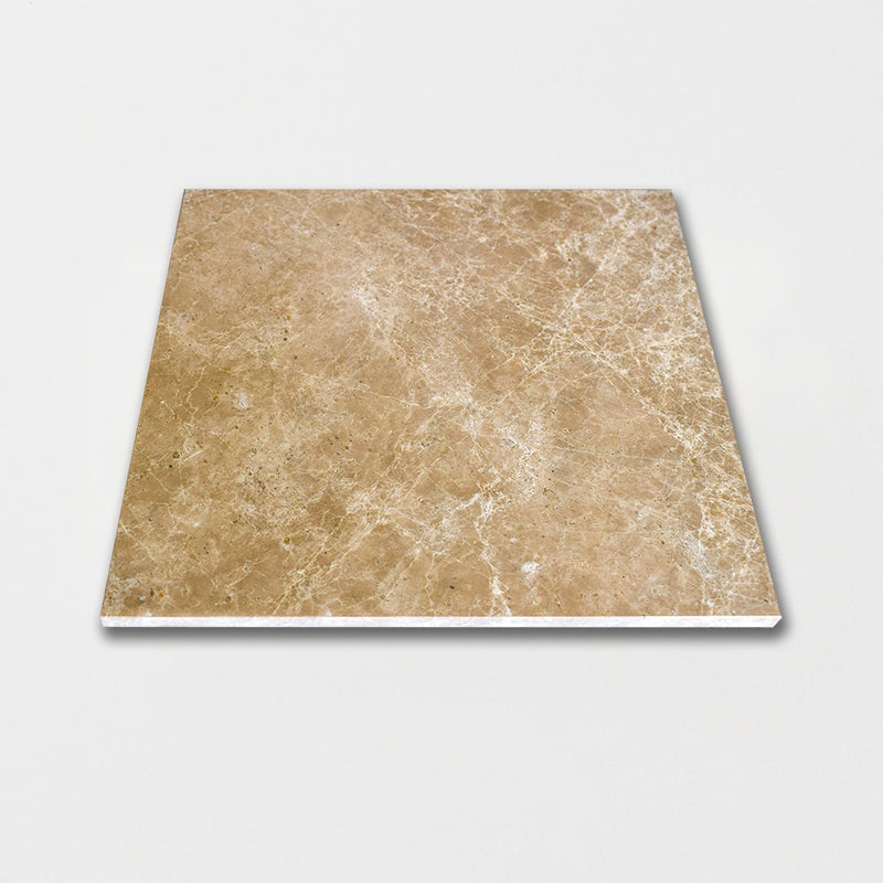 Emperador Light Polished Marble Tiles 12x12 Marble Polished 12x12 Tiles — 3