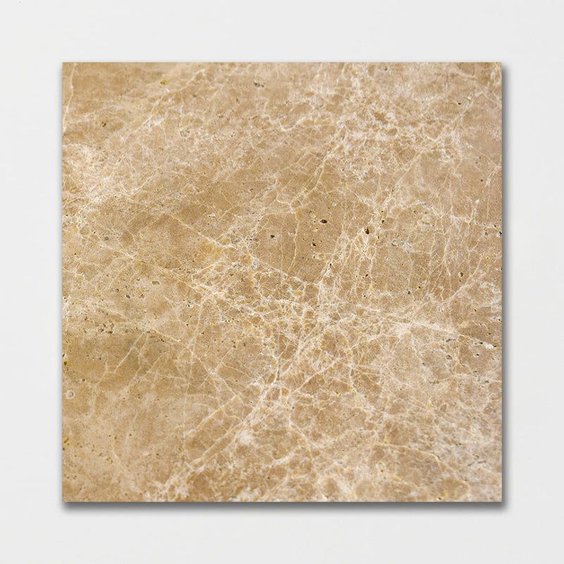 Emperador Light Polished Marble Tiles 12x12 Marble Polished 12x12 Tiles