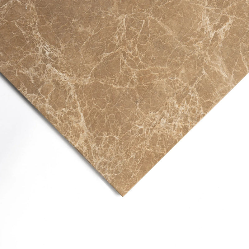 Emperador Light Polished Marble Tiles 12x12 closeup 3