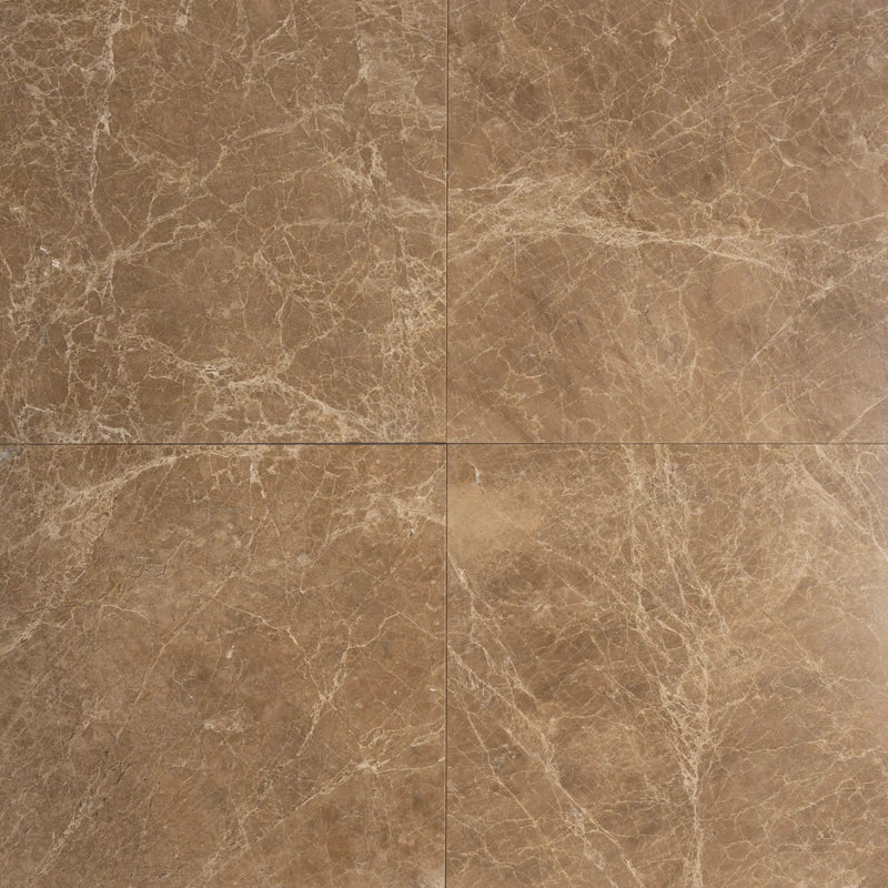 Emperador Light Polished Marble Tiles 12x12 closeup 5