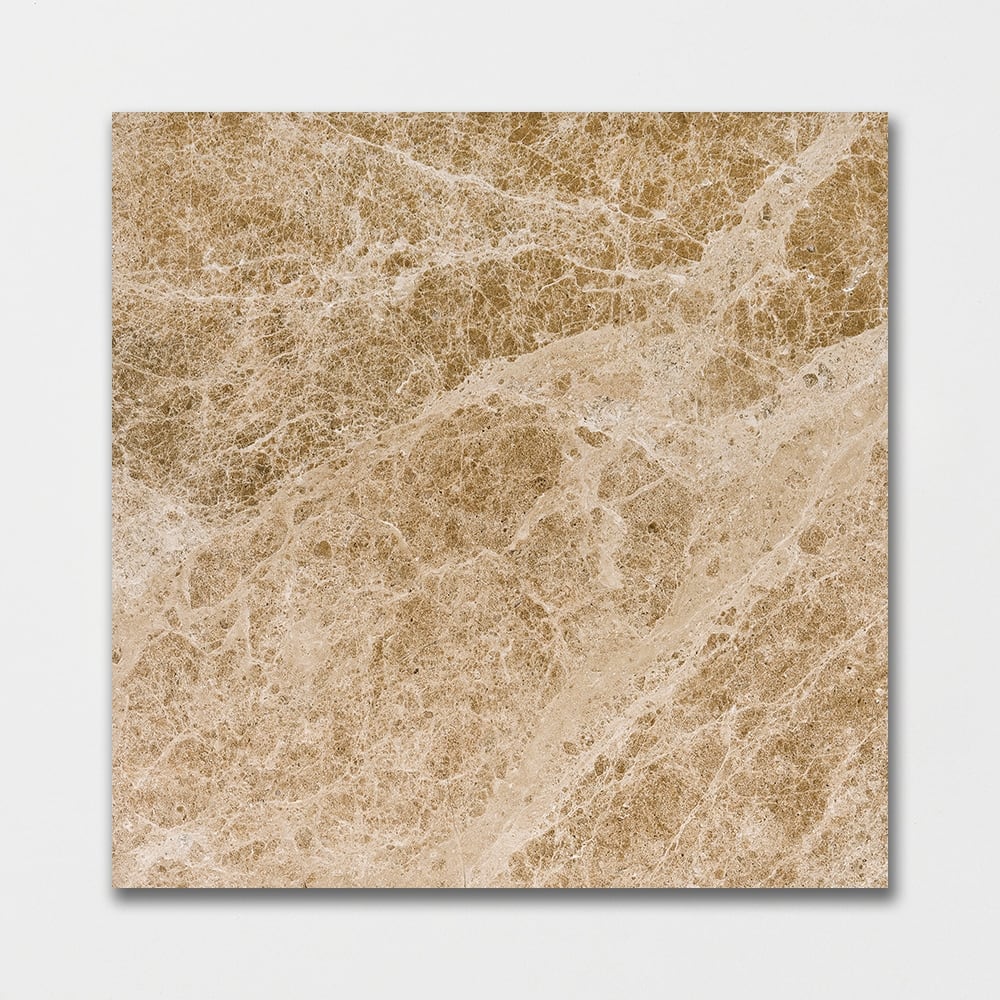Emperador Light Polished Marble Tiles 18x18 Marble Polished 18x18 Tiles