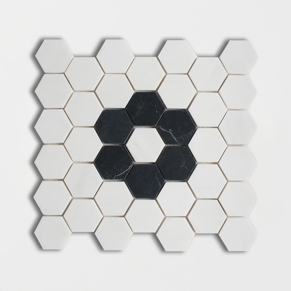 Empiezo Polished Hexagon Marble Mosaics 12x12 Marble Polished 12x12 Mosaics