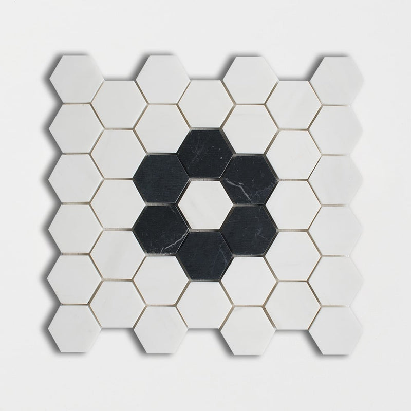 Empiezo Polished Hexagon Marble Mosaics 12x12 Marble Polished 12x12 Mosaics