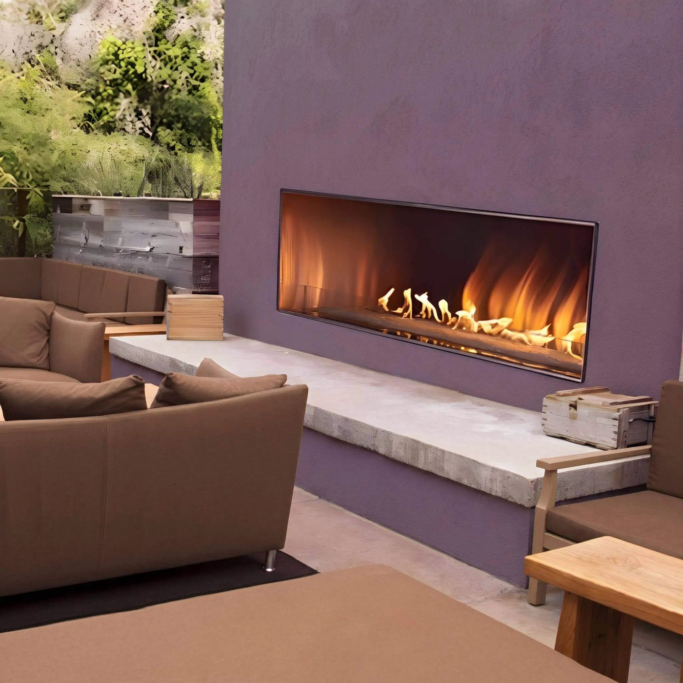 Empire Comfort Systems Carol Rose Coastal Linear Outdoor Fireplace [OLL48/60FP12SN] (SAK19841) by SAKSBY WHOLESALE