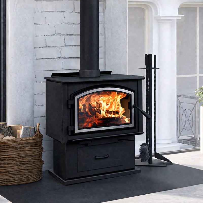 Empire Stove Gateway 1700 24-Inch Freestanding Wood Burning Fireplace [WB17FS] (SAK29365) by SAKSBY WHOLESALE