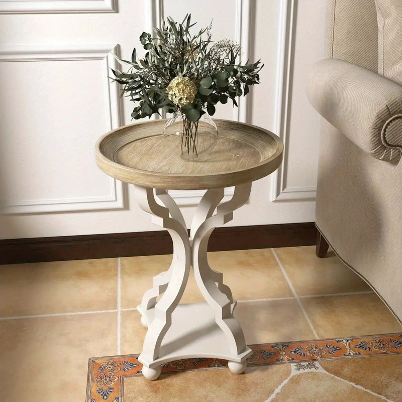 End Table - Handcrafted Natural Concave by House Of Avana