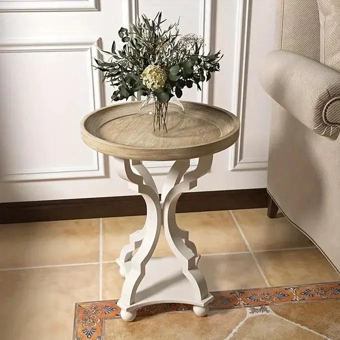 End Table - Handcrafted Natural Concave by House Of Avana