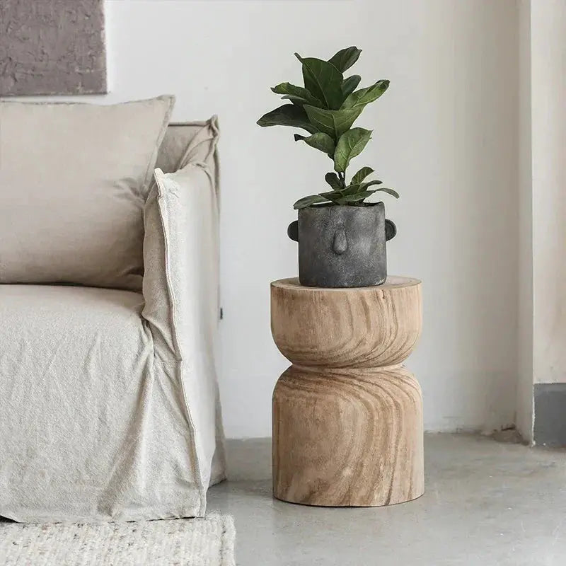 End Table - Round Wooden Small by House Of Avana