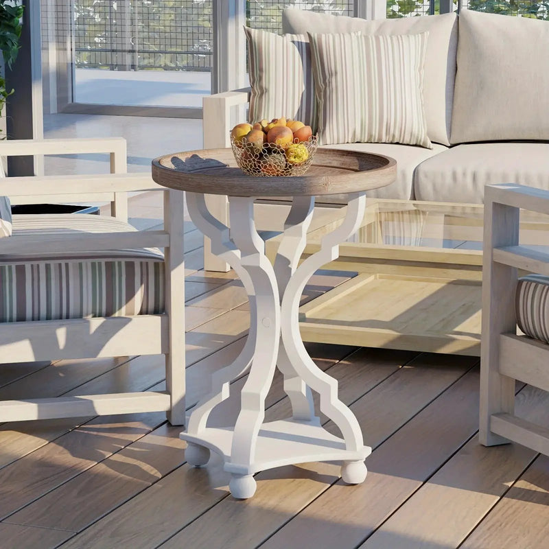 End Table - Rustic Natural Tray Top by House Of Avana