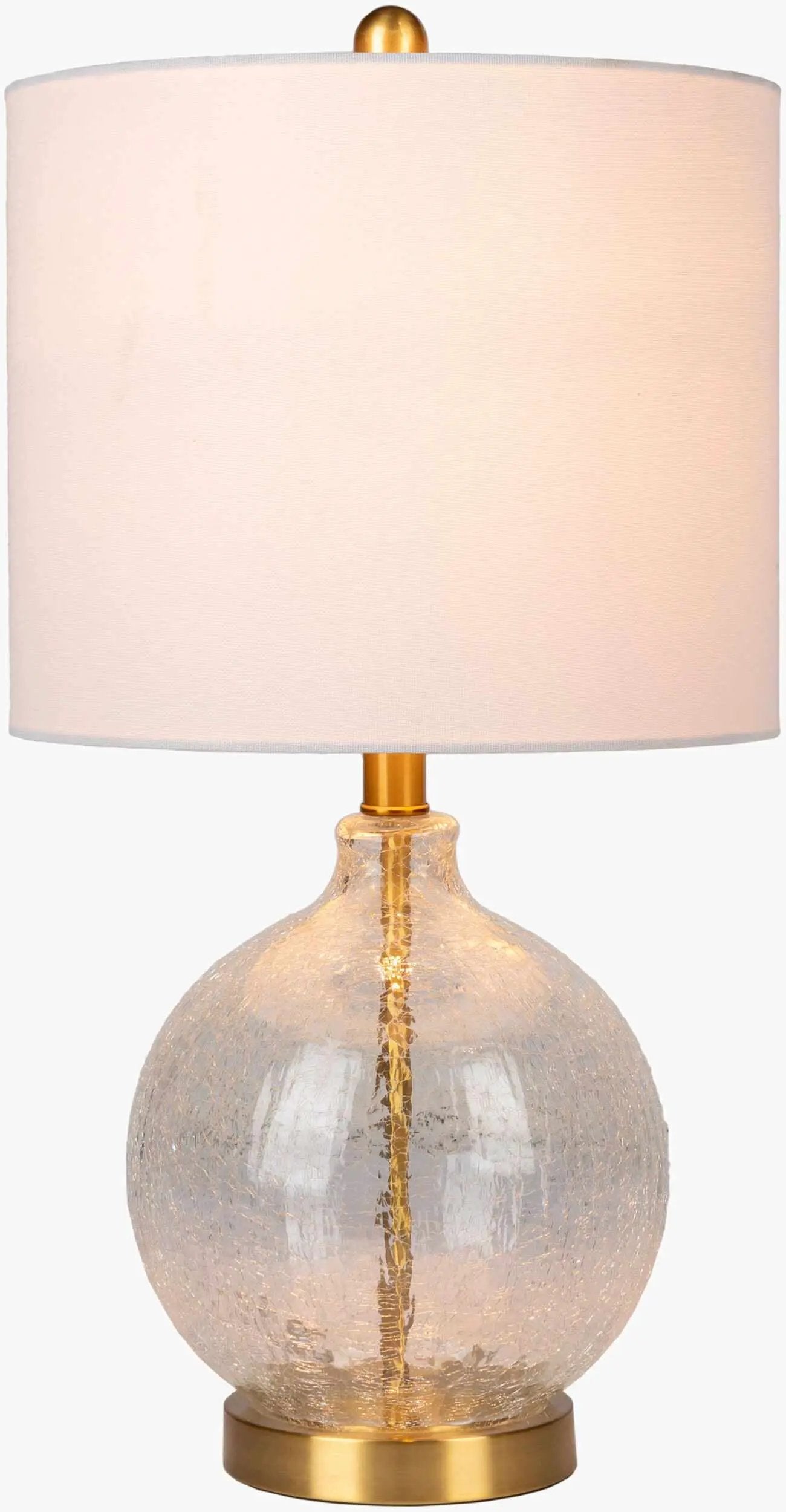 Ciel Contemporary Glass Textured Table Lamp by Boutique Rugs