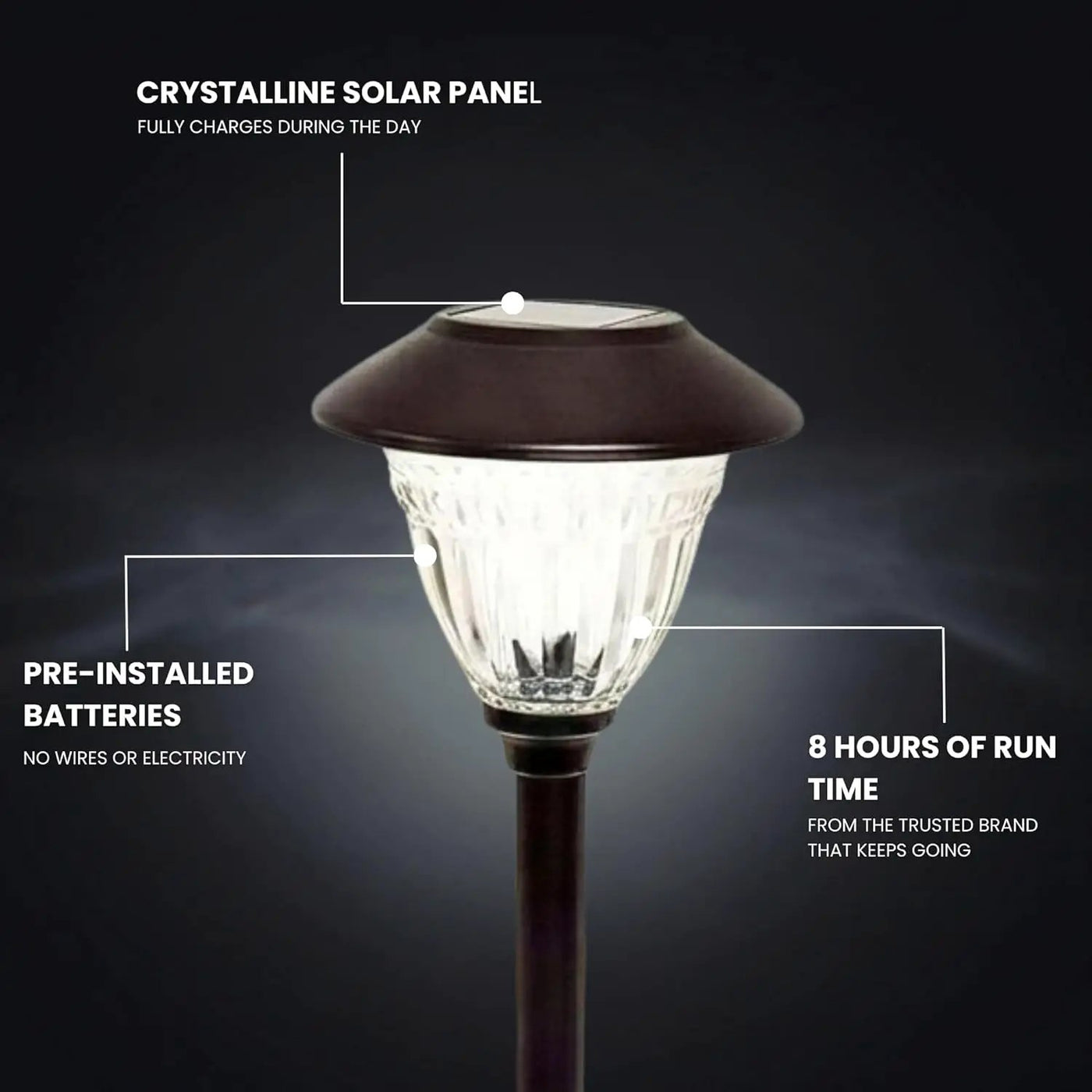 Energizer 10 Pack Solar LED Pathway Lights Outdoor-Stainless Steel by Outdoor Solar Outlet