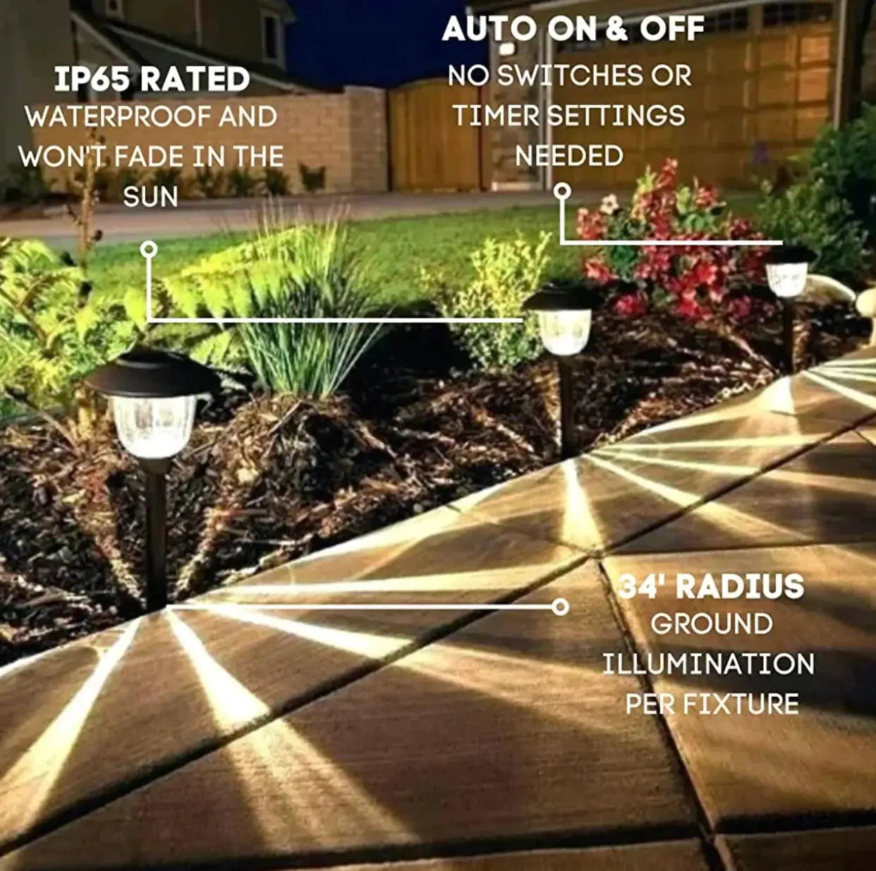Energizer 10 Pack Solar Pathway LED Lights Outdoor-15 Lumen by Outdoor Solar Outlet