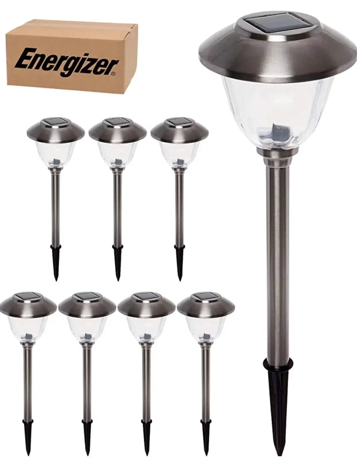 Energizer 10 Pack Solar Pathway LED Lights Outdoor-15 Lumen by Outdoor Solar Outlet