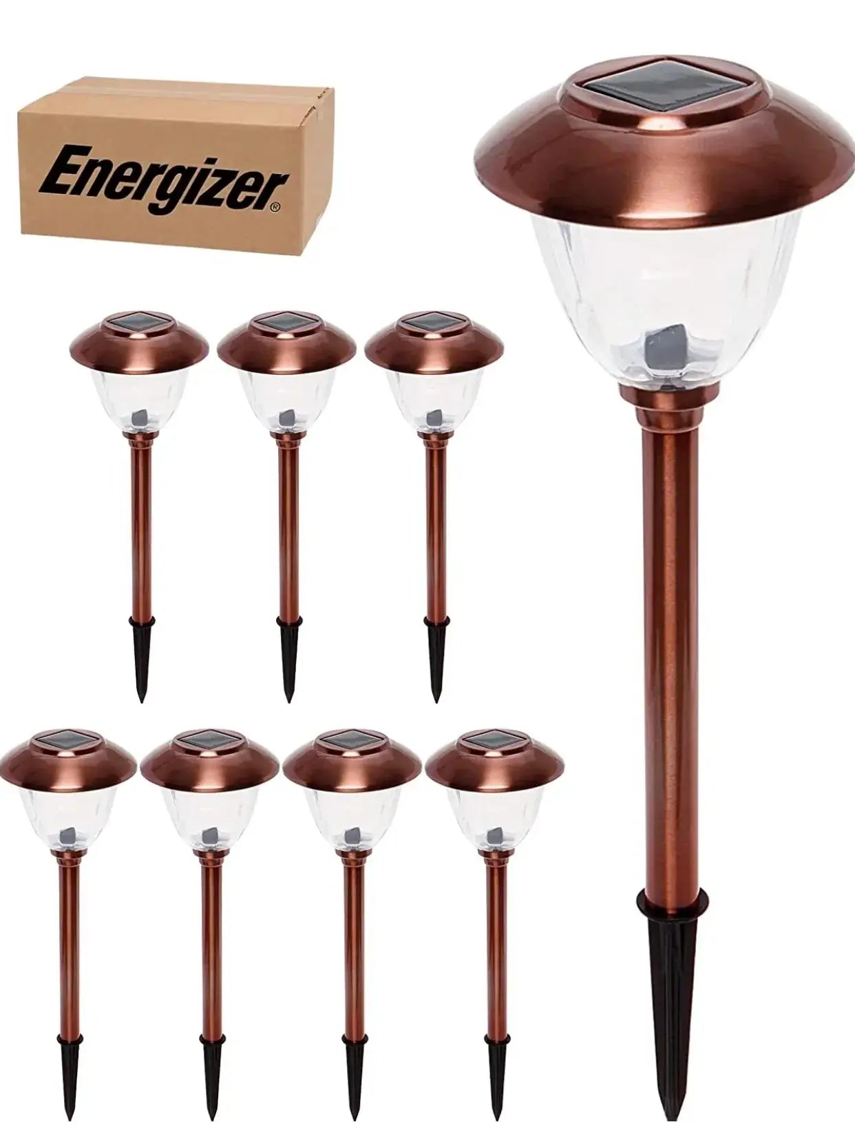 Energizer 10 Pack Solar Pathway LED Lights Outdoor-15 Lumen by Outdoor Solar Outlet