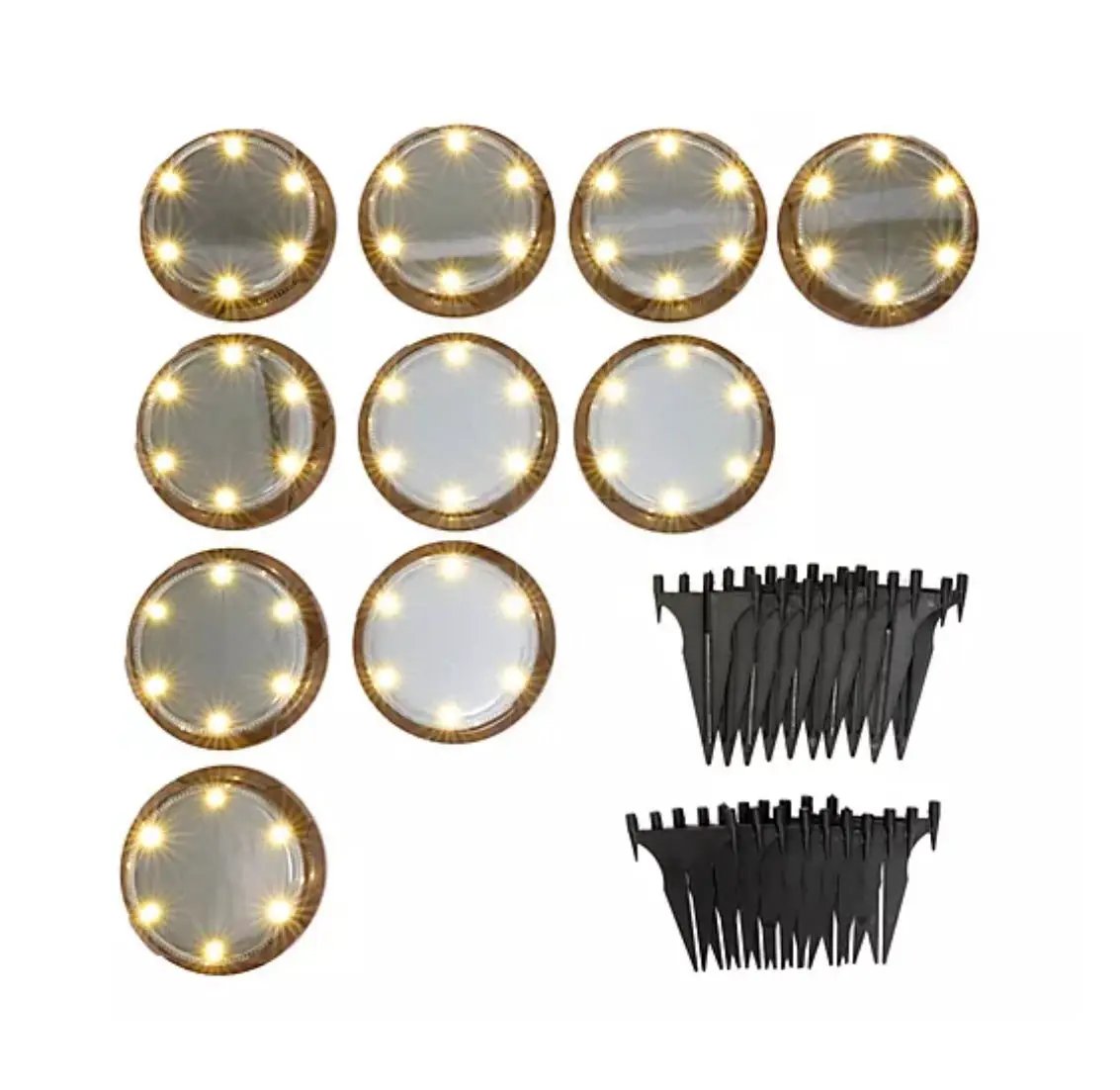 Energizer 10-pc Solar Disc Lights Multi-Direction 20 Lumen by Outdoor Solar Outlet
