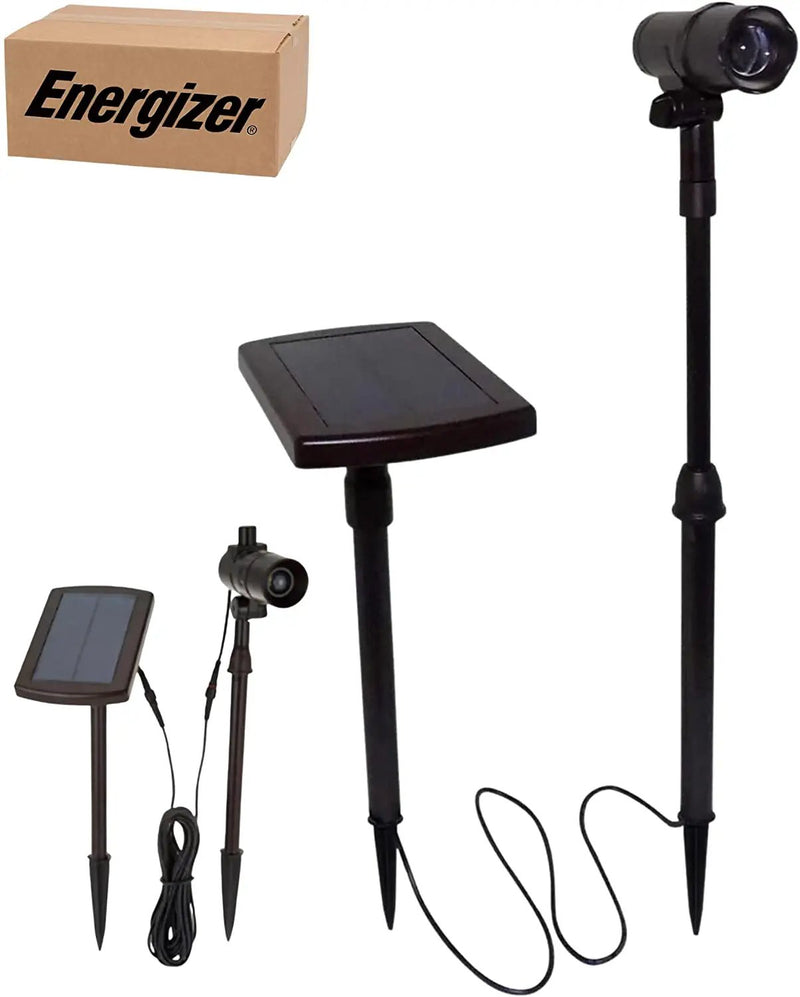 Energizer 100 Lumen Solar LED Spot/Flood Light with Pole (2 Piece) by Outdoor Solar Outlet