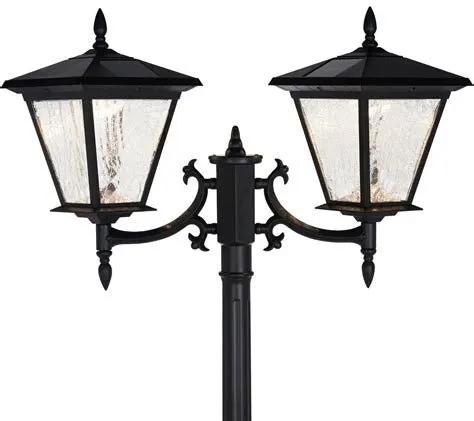 Energizer 2 Heads Solar Post Lamp With Planter by Outdoor Solar Outlet