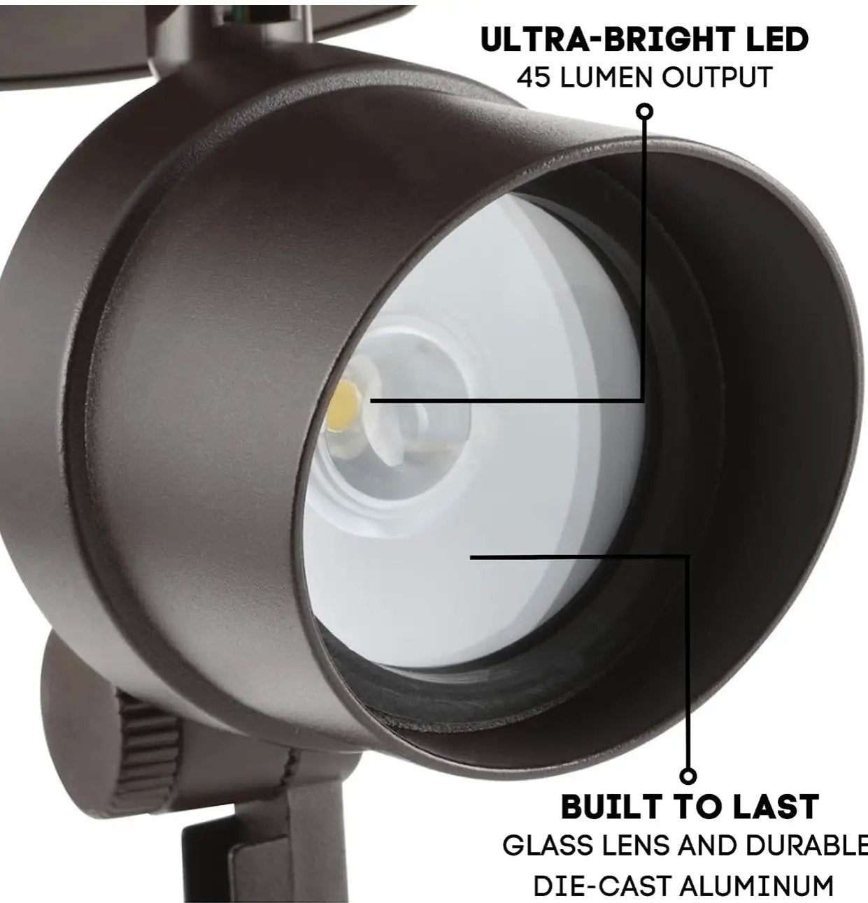 Energizer 2 Pack Spot Light Solar 45-Lumen Metal Outdoor Waterproof LED Landscape by Outdoor Solar Outlet