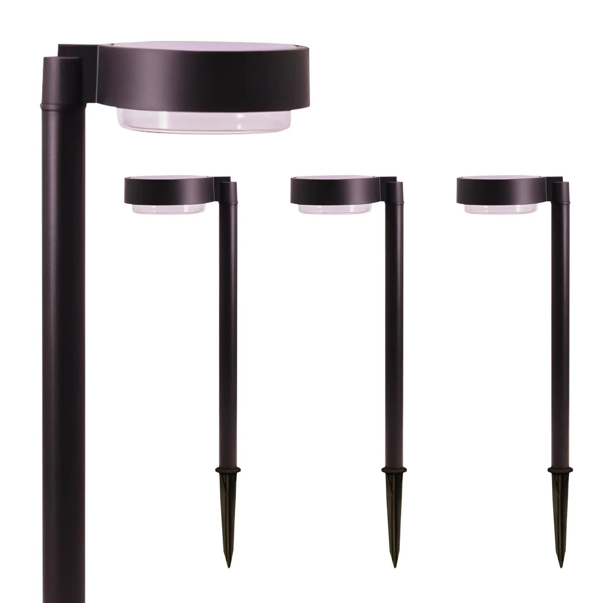 Energizer 20 Lumen Set of 4 Down light Aluminum Solar Pathway Lights by Outdoor Solar Outlet