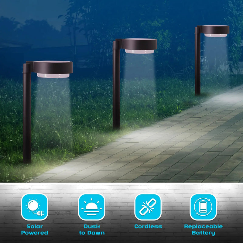 Energizer 20 Lumen Set of 4 Down light Aluminum Solar Pathway Lights by Outdoor Solar Outlet