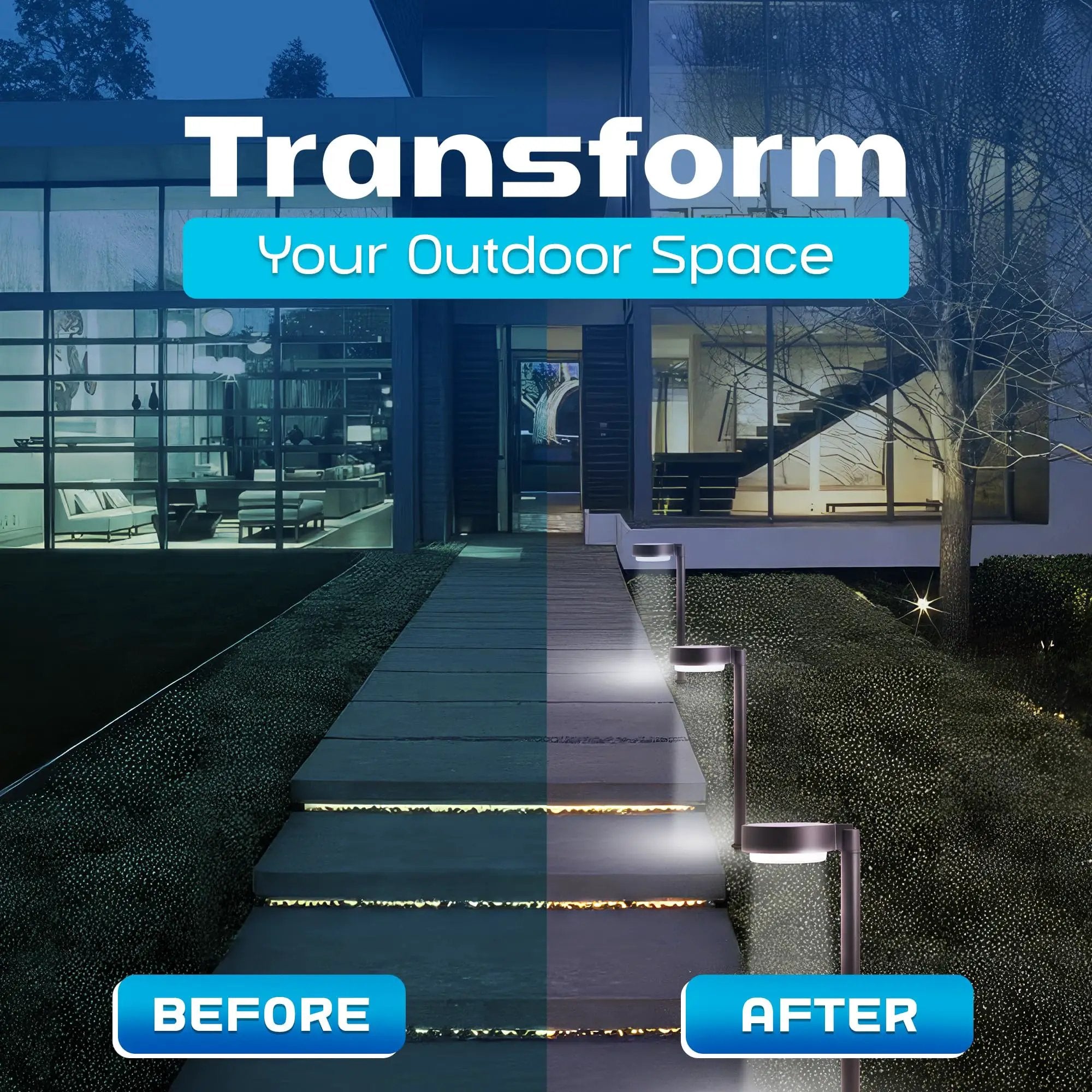 Energizer 20 Lumen Set of 4 Down light Aluminum Solar Pathway Lights by Outdoor Solar Outlet