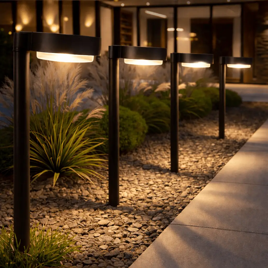 Energizer 20 Lumen Set of 4 Down light Aluminum Solar Pathway Lights by Outdoor Solar Outlet