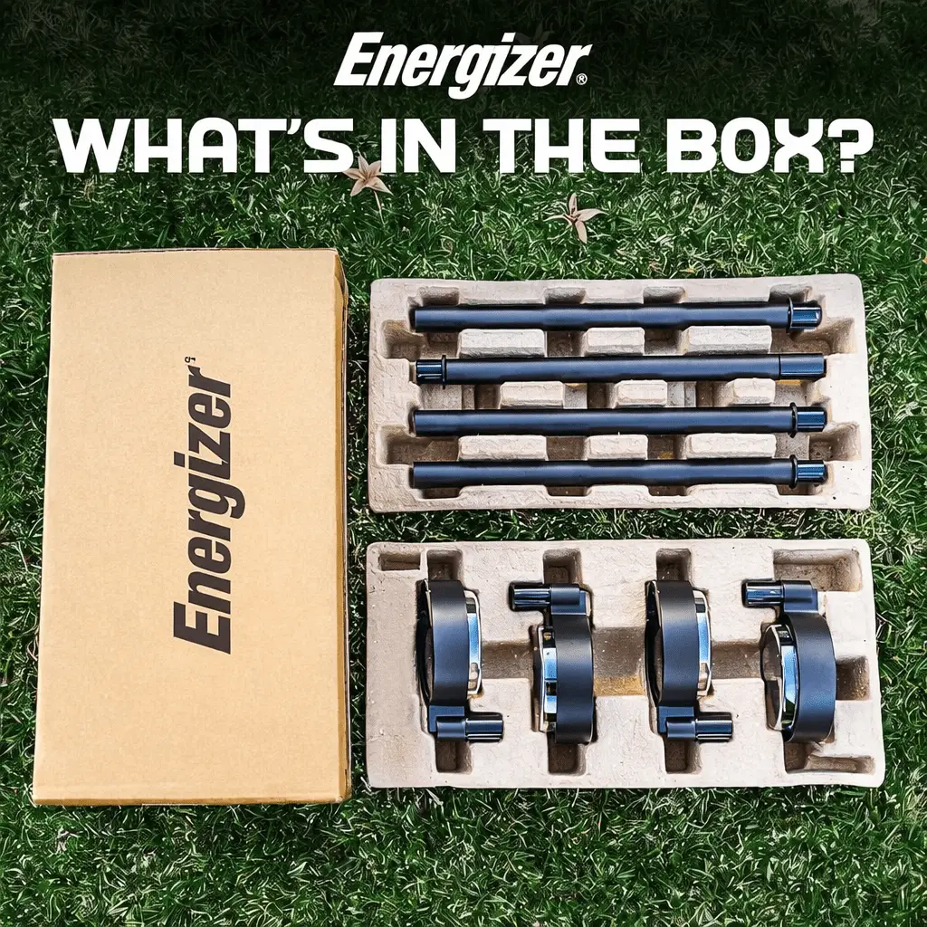 Energizer 20 Lumen Set of 4 Down light Aluminum Solar Pathway Lights by Outdoor Solar Outlet