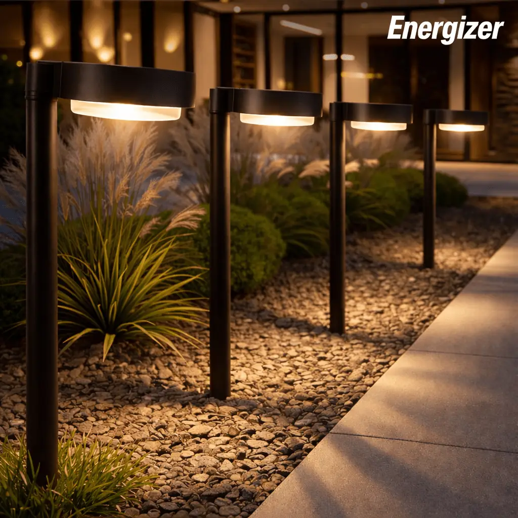 Energizer 20 Lumen Set of 4 Down light Aluminum Solar Pathway Lights by Outdoor Solar Outlet