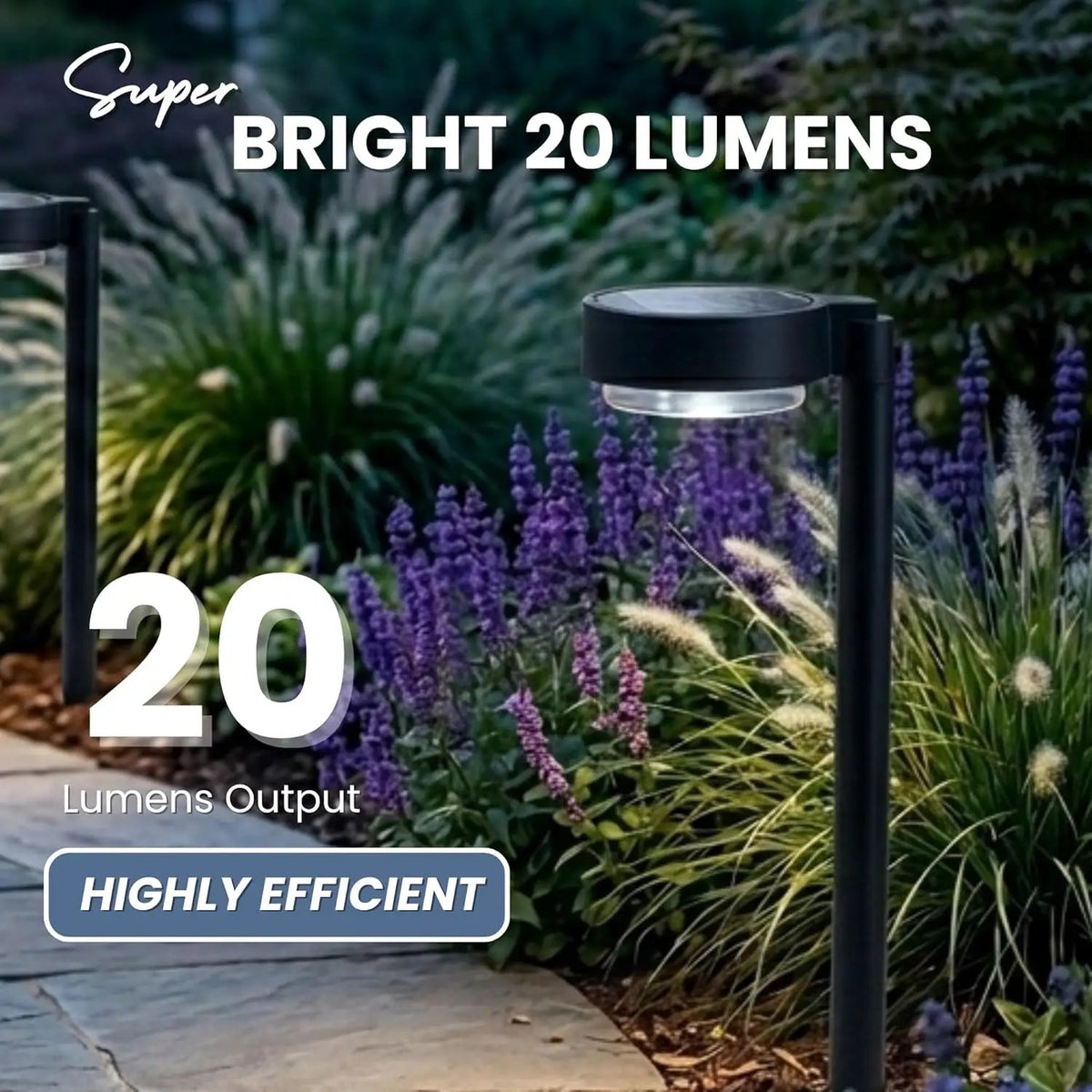 Energizer 20 Lumen Set of 4 Down light Aluminum Solar Pathway Lights by Outdoor Solar Outlet