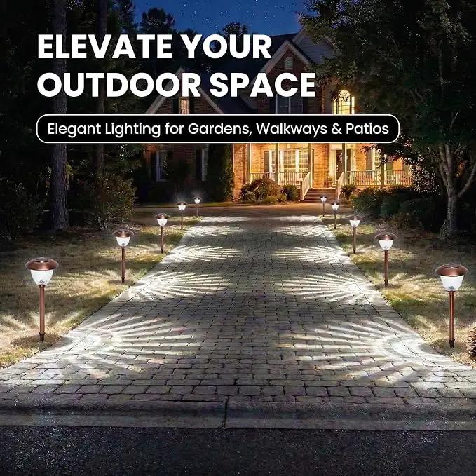 Energizer 8 Pack Solar Pathway LED Lights Outdoor-Stainless Steel 15 Lumen by Outdoor Solar Outlet