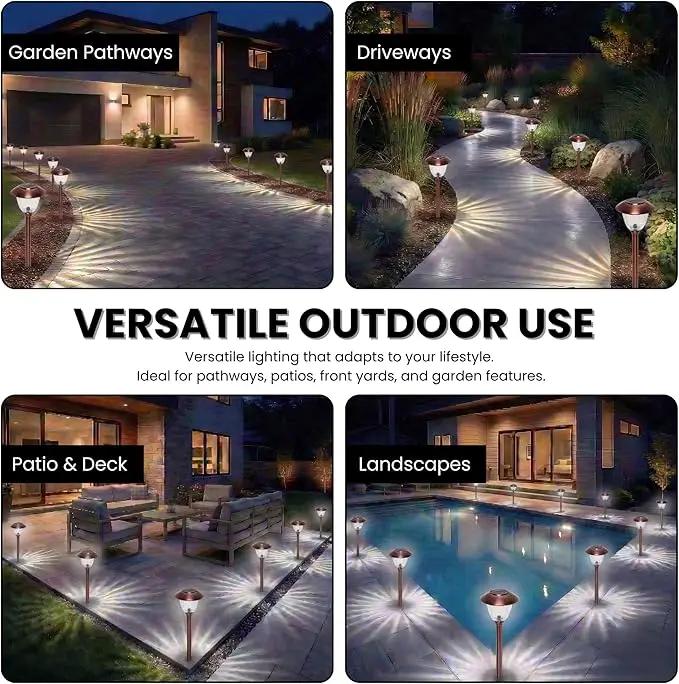 Energizer 8 Pack Solar Pathway LED Lights Outdoor-Stainless Steel 15 Lumen by Outdoor Solar Outlet