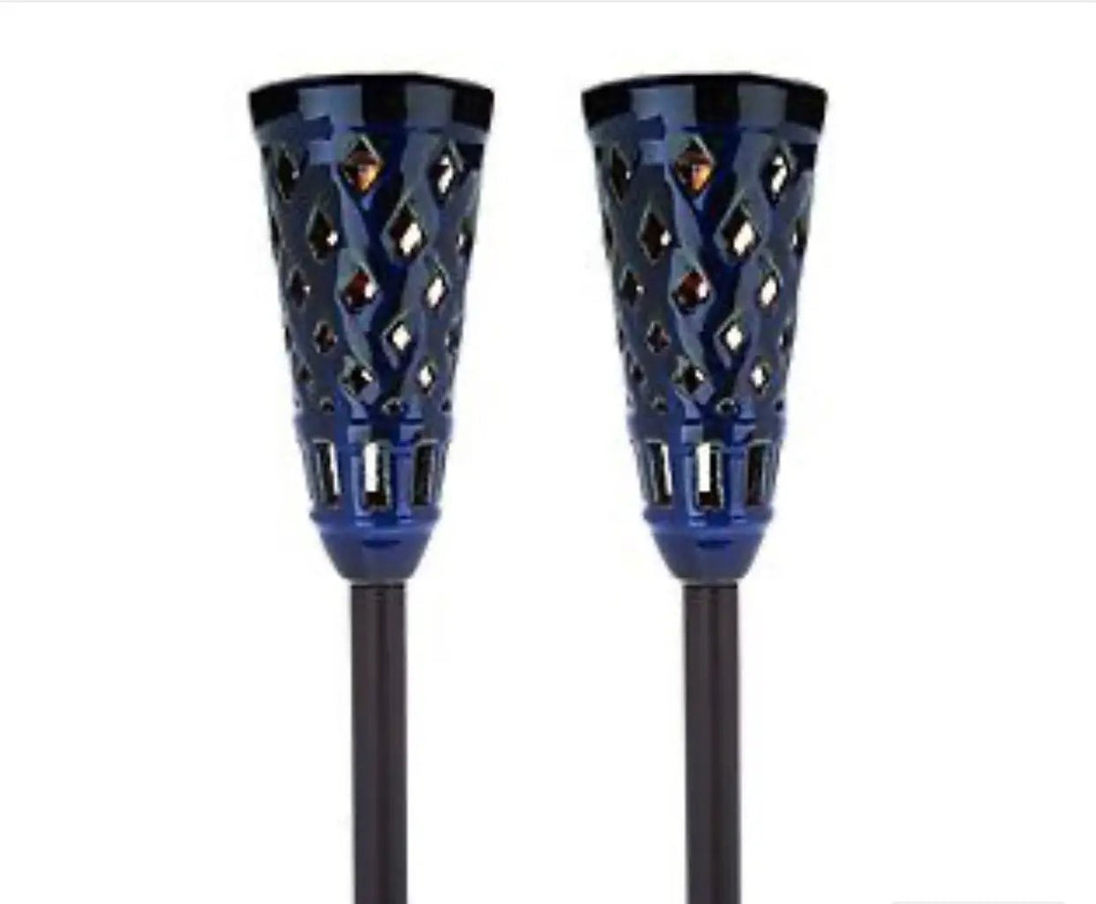 Energizer LED Ceramic Solar Tiki Torch Lights Dancing Lights Outdoor Waterproof 2 Pack by Outdoor Solar Outlet
