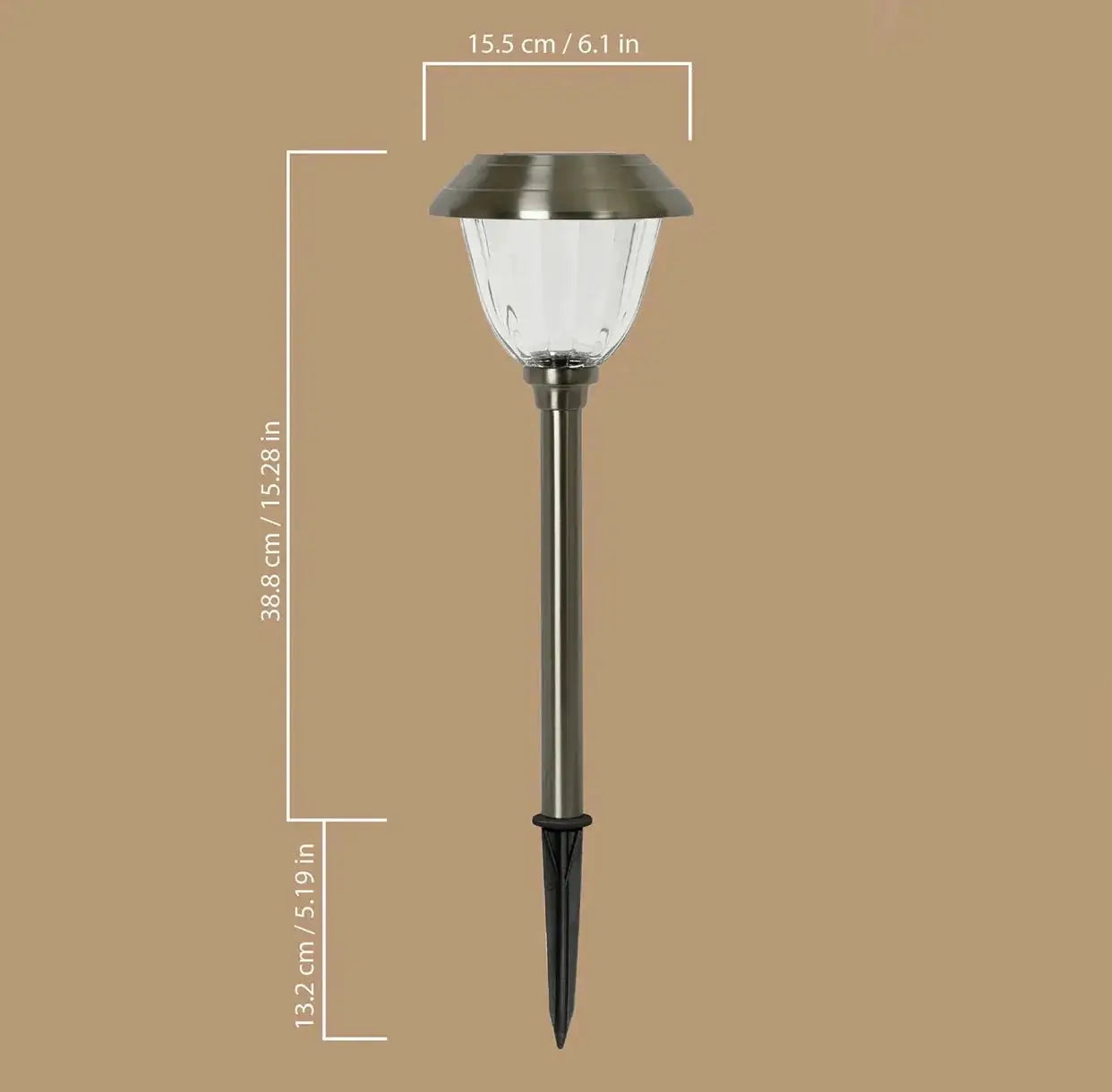 Energizer (SmartYard) 10 Pack Solar Pathway LED Lights Outdoor 15 Lumen-Stainless Steel by Outdoor Solar Outlet