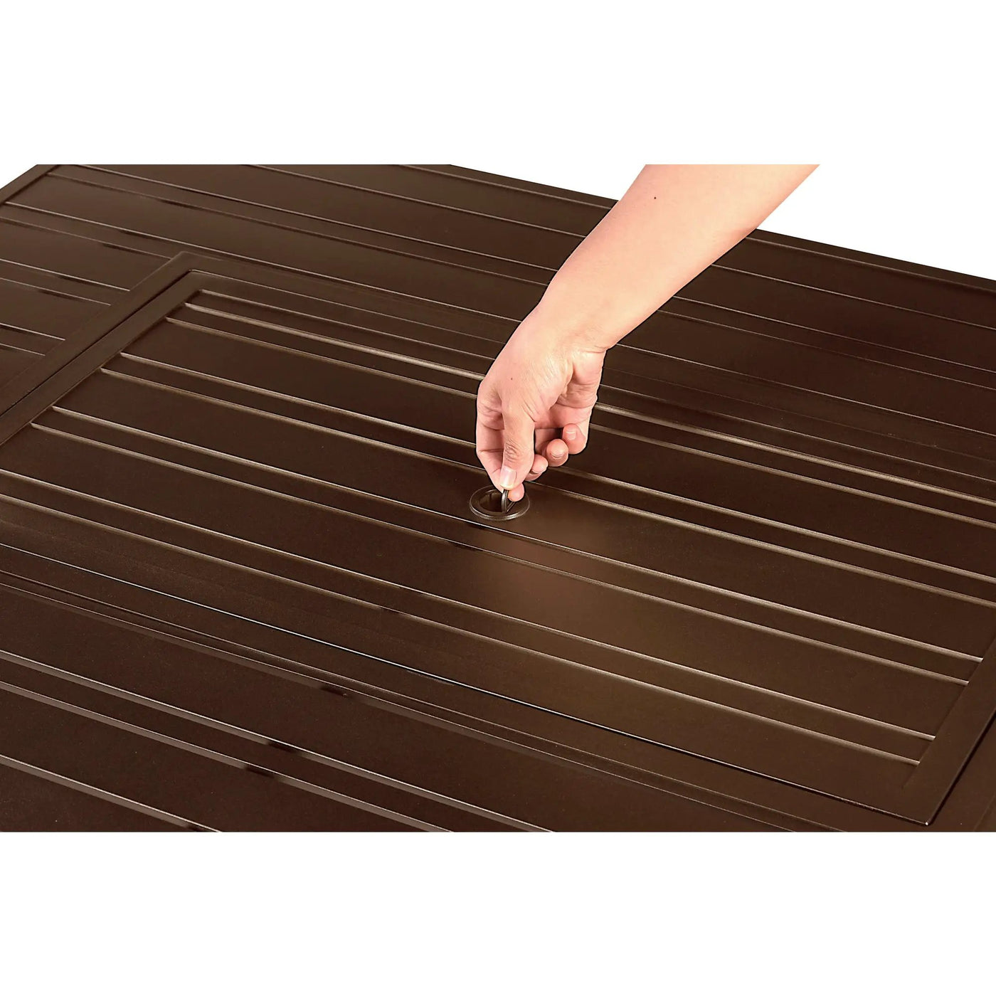 Aluminum 48-in Rectangular Propane Fire Table, Beads, Covers and Lid by Sharicks