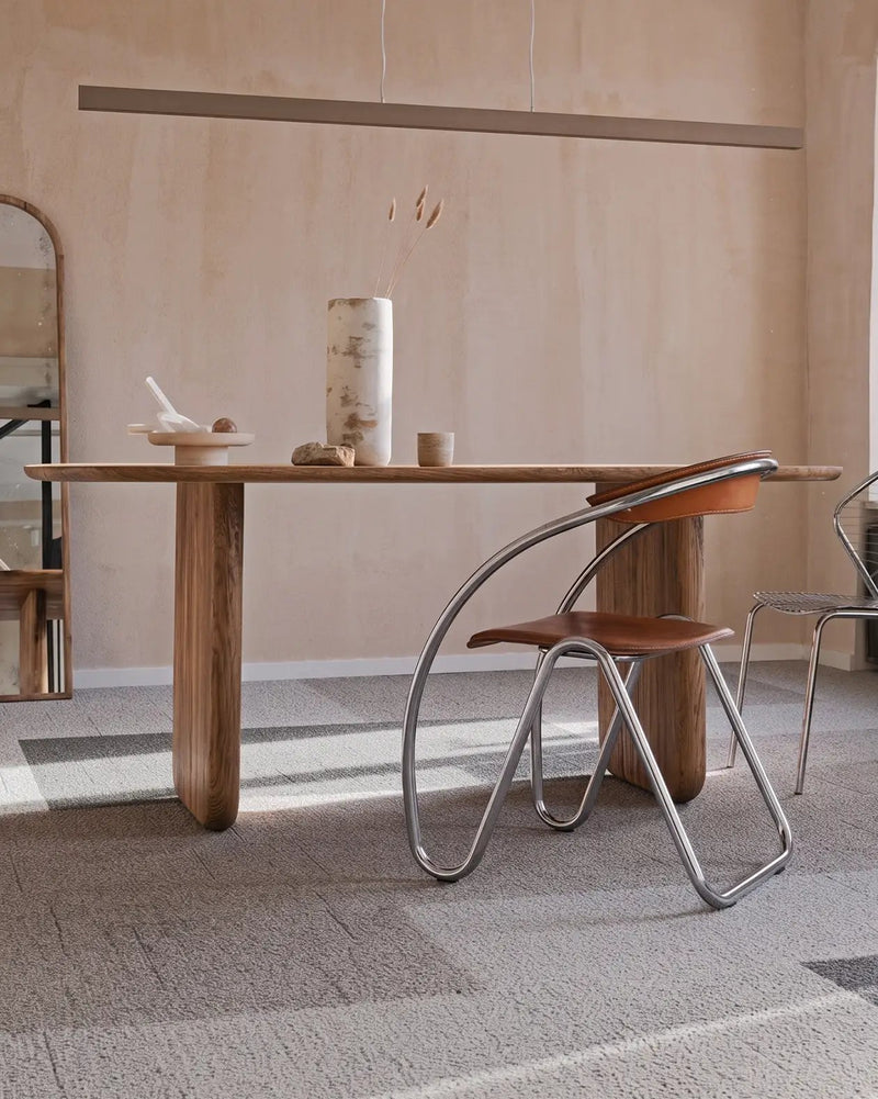 Oval Solid Wood Dining Table by Gizz